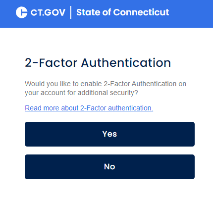 Screenshot showing 2-Factor Authentication screen